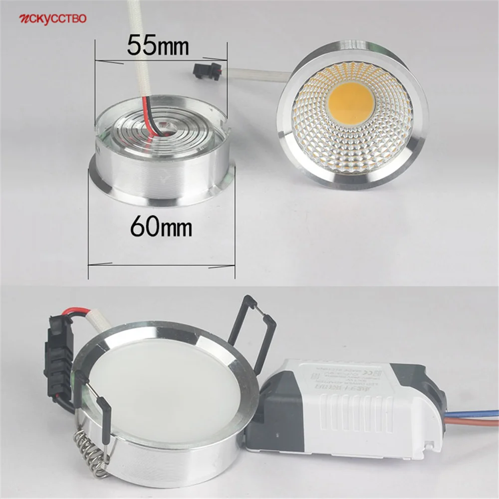 

European Style Wick Light Source Home Downlight Spotlights Drive Spring Accessory 60Mm 55Mm Diameter 3W 5W 7W 10W 110V 220V Led