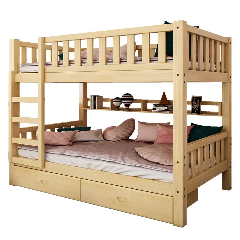 wooden Bunk Bed Dormitory School Furniture High School wood OEM HEN Item Style Surface Modern Bedroom wooden Bunk Bed