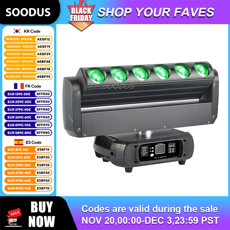 

Свет 500 Вт, 6 шт., 40 Вт, движущиеся головные фонари DMX512 RGBW, эффект цветного луча, стробоскопические DJ огни, бар для вечеринки, дискотеки, свадьбы, бара, КТВ