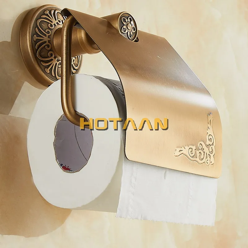 ., Solidny aluminiowy uchwyt na papier toaletowy Antyczny mosiądz Kolorowe pudełko na papier toaletowy Klasyczne akcesoria łazienkowe YT-14292 — zdjęcie 5