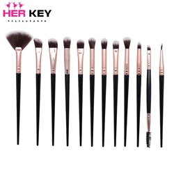 12pcs/Set Hot Sell Makeup Brushes Set Eye Shadow Blending Eyeliner Eyelash Eyebrow Blush Make Up Brush Tools