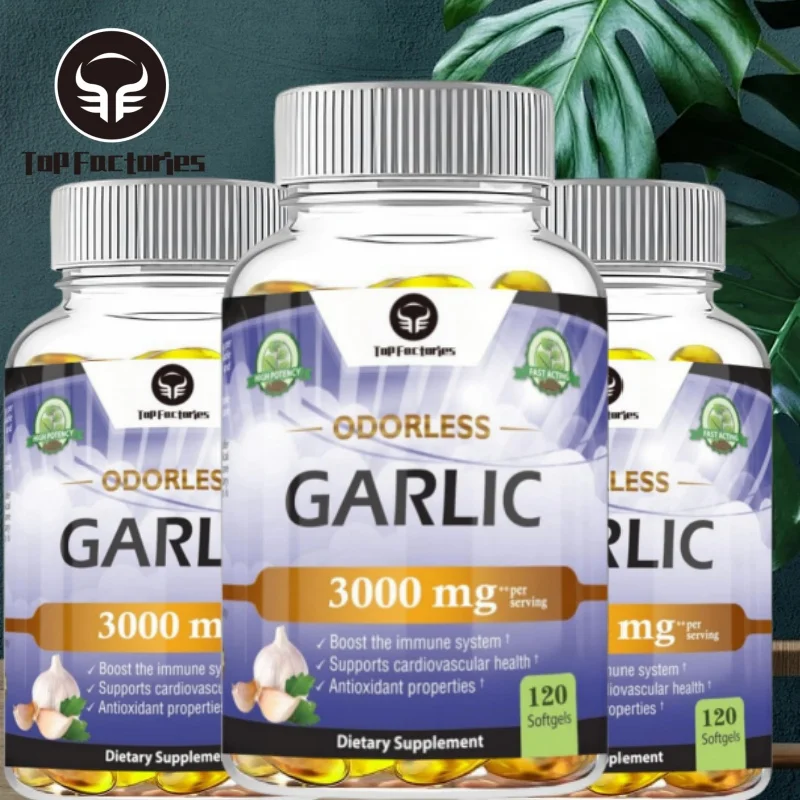 

Odorless Organic Garlic 3000mg For Healthy Immune Circulation And Cardiovascular Support - Promoting Healthy Digestion