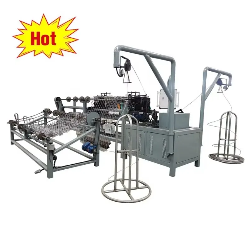 Chain Link Fence Making Machine, Automatic Diamond Wire Mesh Net Production Equipment, Customized