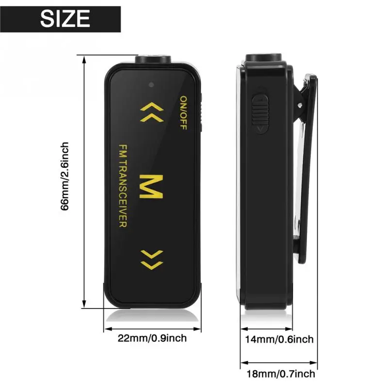 휴대용 UHF 400-470MHz 양방향 USB 충전, 미니 V1 워키토키, 2 개