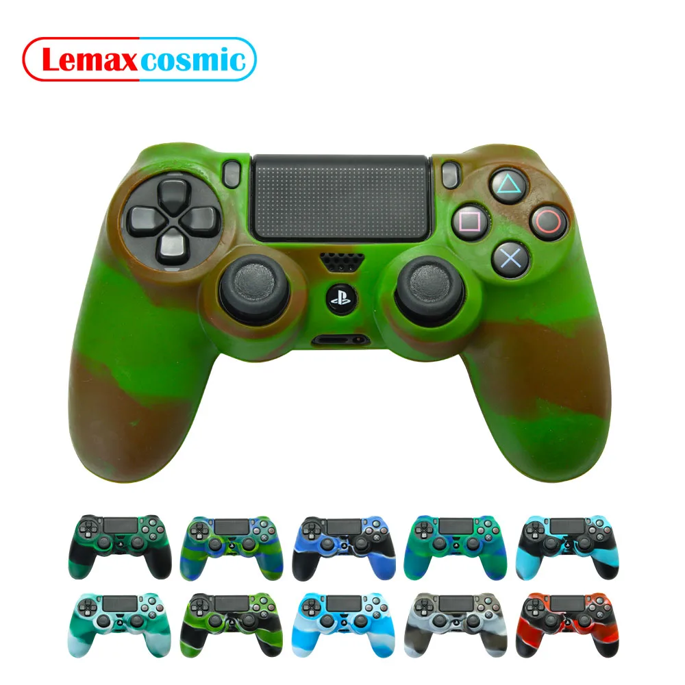 Controller Handle Protective Cover Cases Gamepad Mix-color Soft Silicone Rubber Shell  Camo Case For Sony Playstation 4 PS4