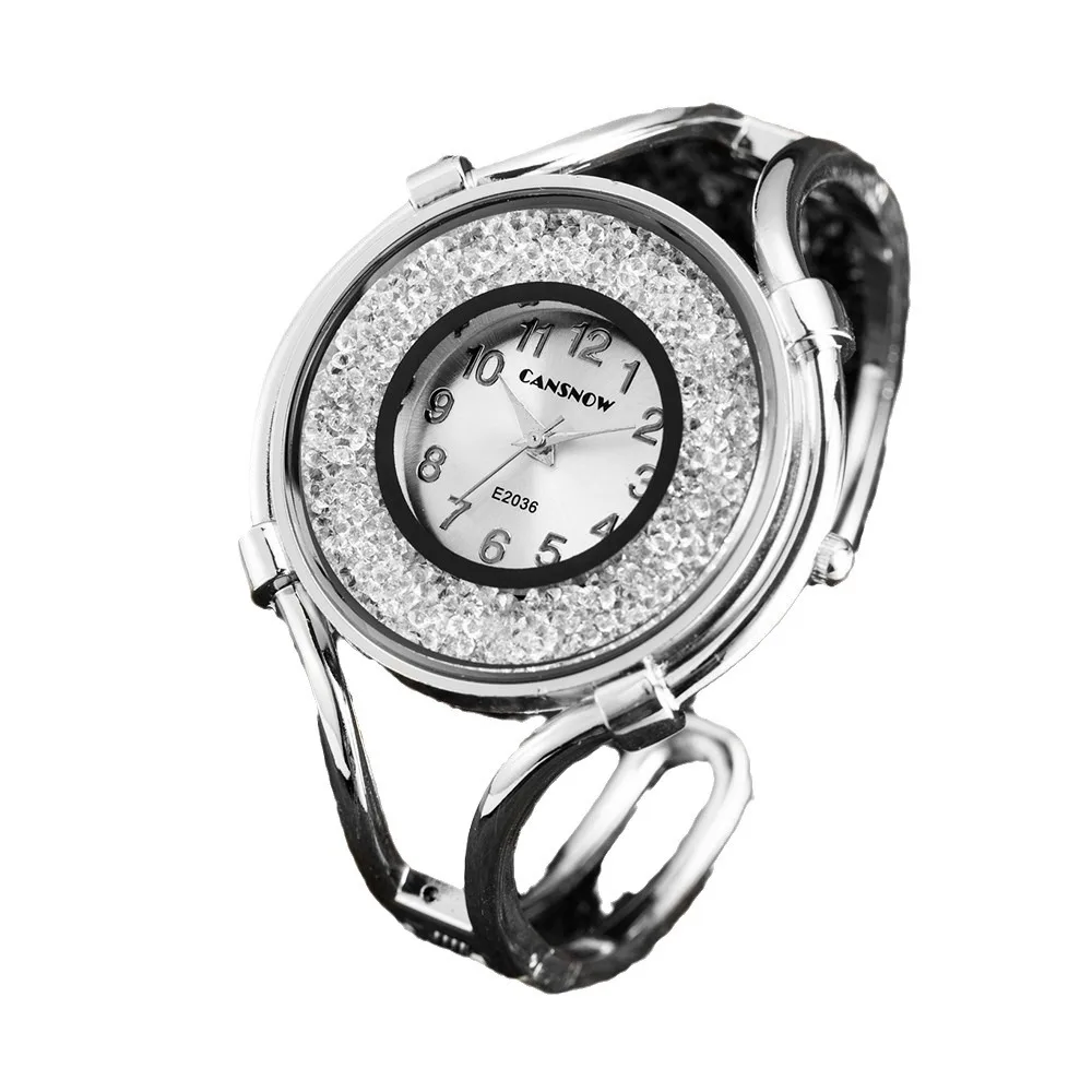 ساعة كوارتز نسائية فاخرة من الفولاذ المقاوم للصدأ فستان صغير فضي أزرق للسيدات ساعات يد كاجوال مقاومة للماء