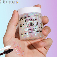 100ml Glitter Gel Eye Shadow Liquid Face Body Large Sequin Gel Multifunctional Colorful Loose Sequins Cream Party Decoration