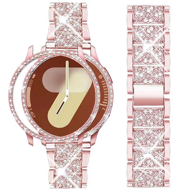 Diamantbänder für Samsung Galaxy Watch 7/FE/6/5/4/Classic/5/pro 40 mm 44 mm Metall 20 mm 22 mm Gliederarmband Huawei GT 5/4/3/2 Band
