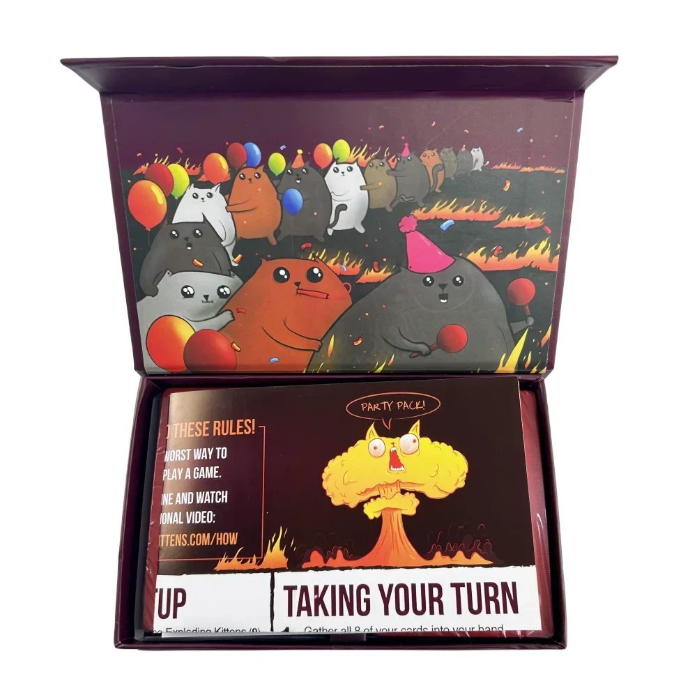 Exploding Kittens карточная игра семейная настольная колода зомби хорошо против зла издание расширения