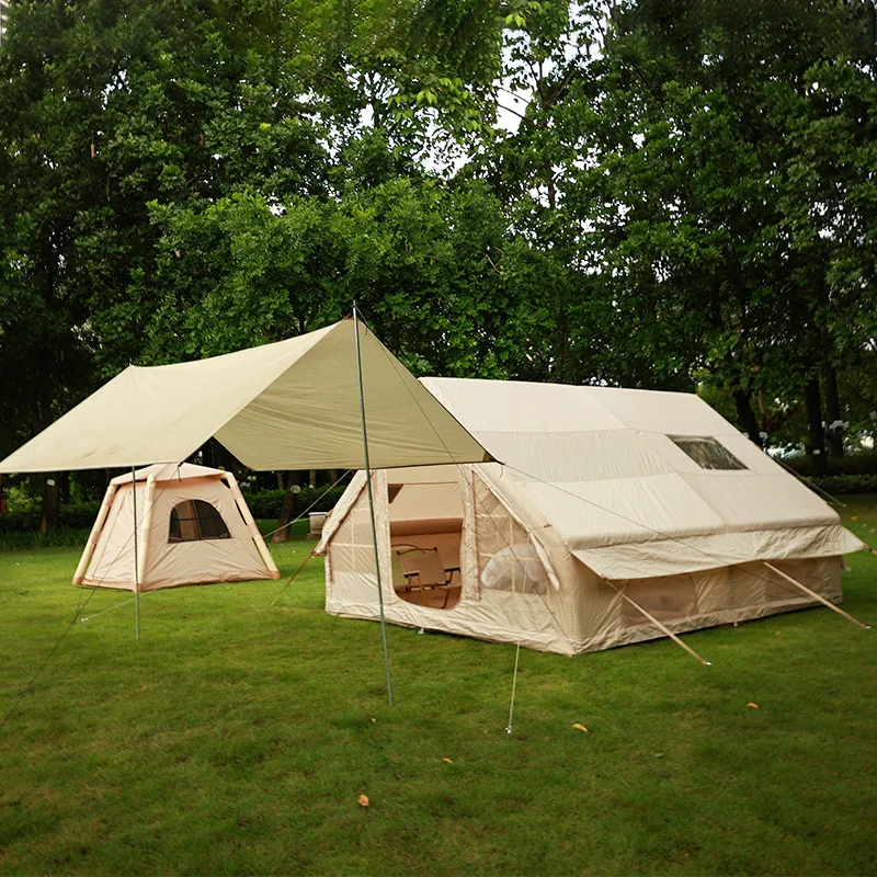Tienda de campaña comercial a granel de fábrica, cerca de mí, caminata natural, traje de pueblo, gran espacio, casa autoinflable de lujo para exteriores