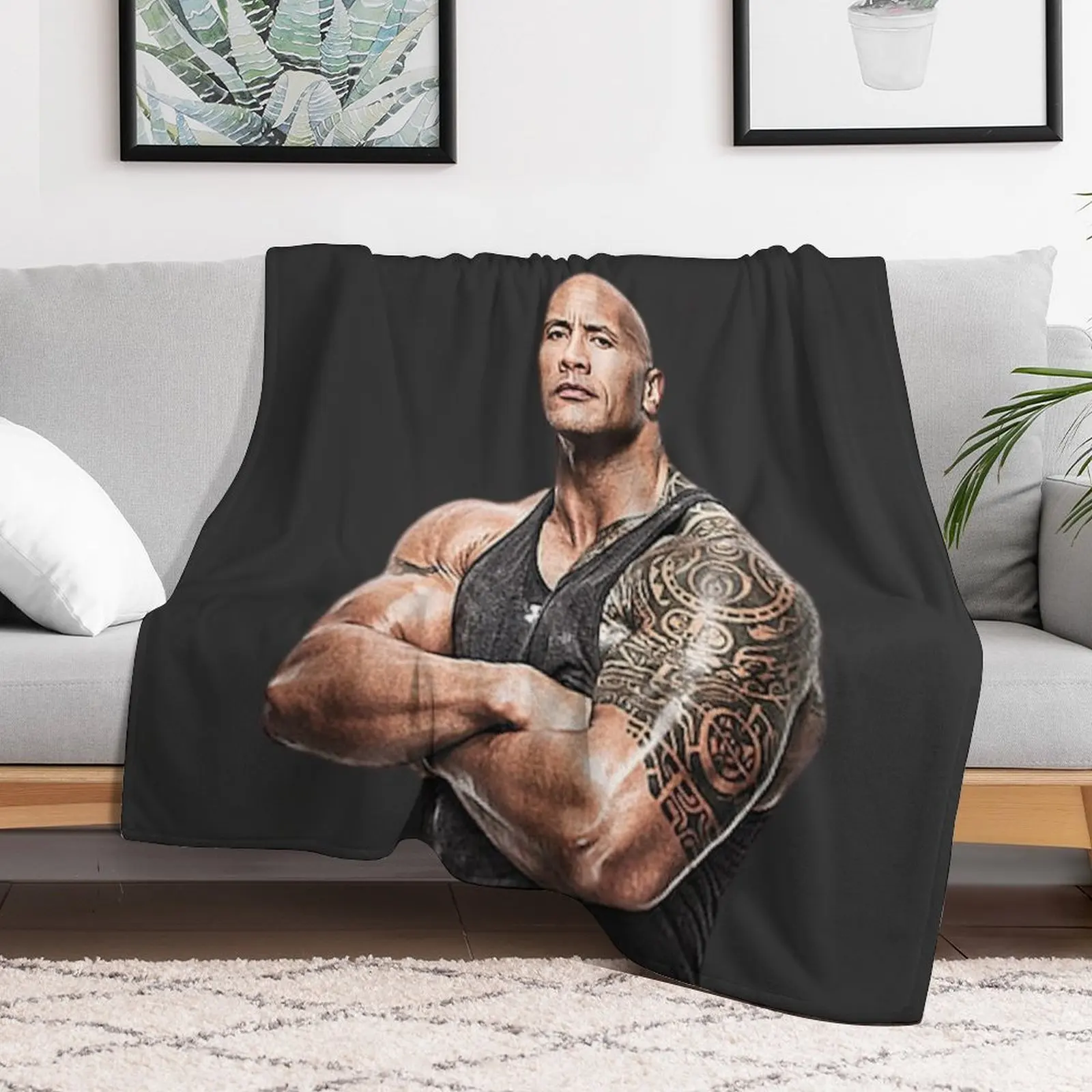 CAN YOU SMELL WHAT THE ROCK IS COOKING Throw Blanket decorative Luxury St Blankets