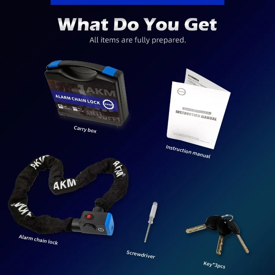 آمنة 80db إنذار 4ft 120 سنتيمتر طويلة مكافحة سرقة الثقيلة دراجة نارية سلسلة قفل 3 8 ''10 مللي متر سميكة الطقس برهان سلاسل دائمة مع 3