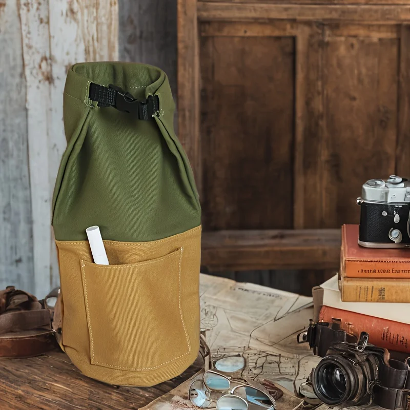 Retro Canvas Storage Bag for Lamps with Diameter Less than 5.1 Inches Multi-Purpose 5x14 Inch Decorative Storage Bag