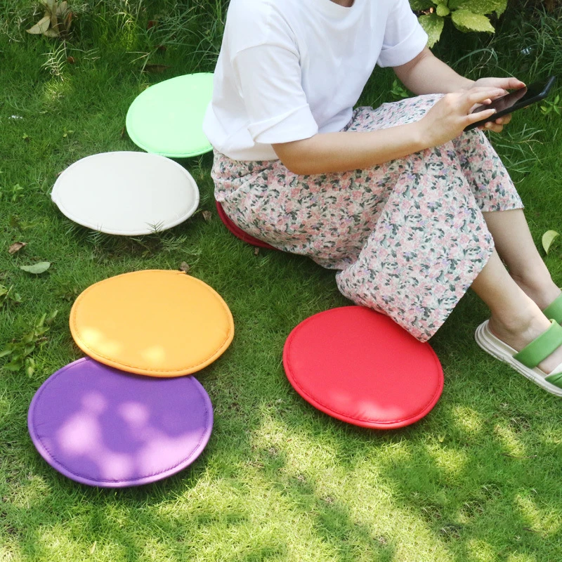 Verdicktes kreisförmiges Schwammkissen für den Hausgebrauch, einfaches Esszimmerstuhlkissen aus Stoff, rundes Hockerkissen, Furzkissen