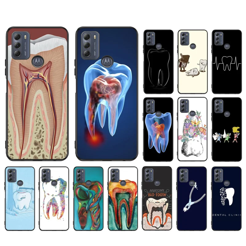 Tooth Dentist Dental Case for Moto G100 G50 G60 G60S G10 G20 G30 G53 G13 G32 G stylus G8 G9 G Power G9 Plus G Pure