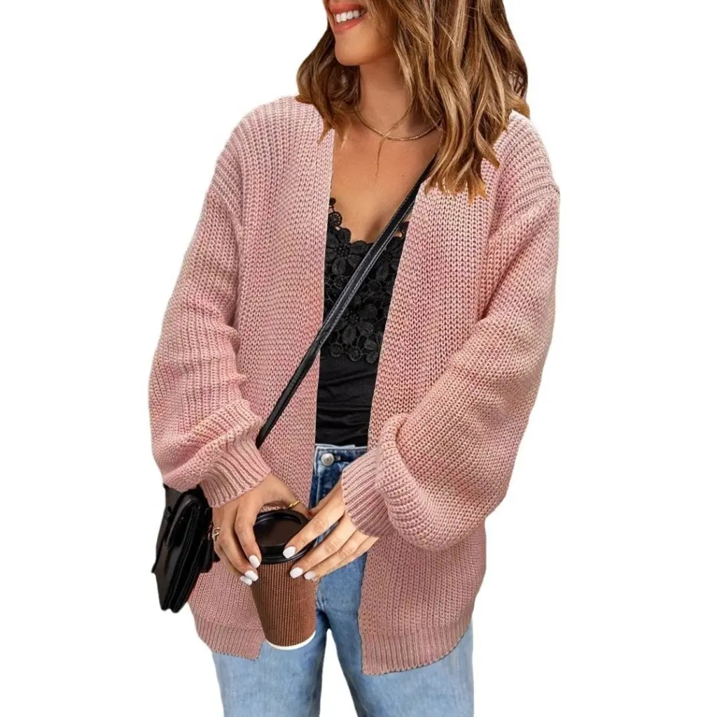 

Women's Knitted Sweater Cardigan Coat Autumn Winter New European American Style Independent Station Fashionable Outerwear