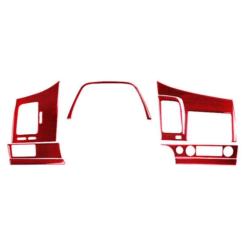 

AR-7Pcs For Honda Civic 8Th 2006-2011 Red Carbon Fiber Dashboard Accessories Parts Kit Cover Trim