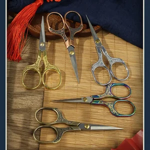 Colorful stainless steel scissors, fabric line, sewing scissors, handicrafts, domestic embroidery, sewing scissors, embroidery 6 Main sales scissors sewing - №1