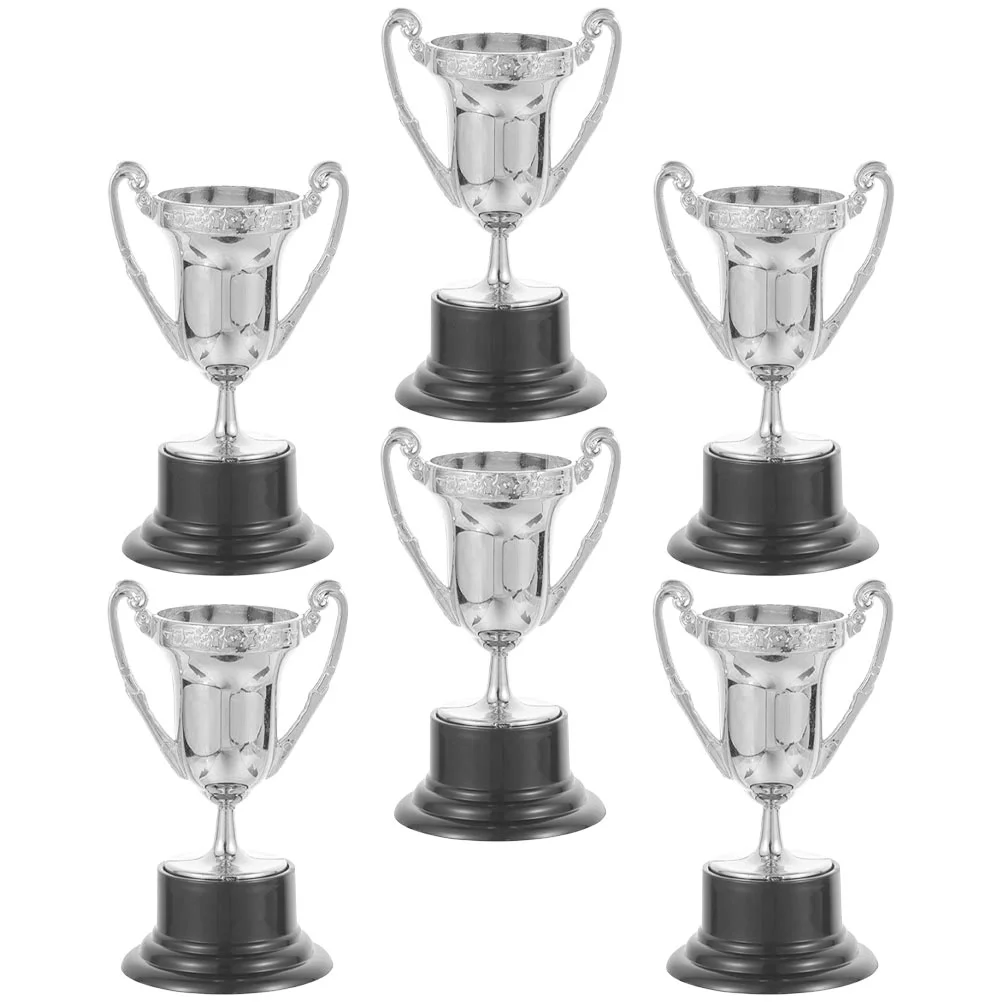 6 Pcs Mini Trophy Toys for Kids Simulated Decor Model Adornments Exquisite Small Plastic Lovely Child Reward Props