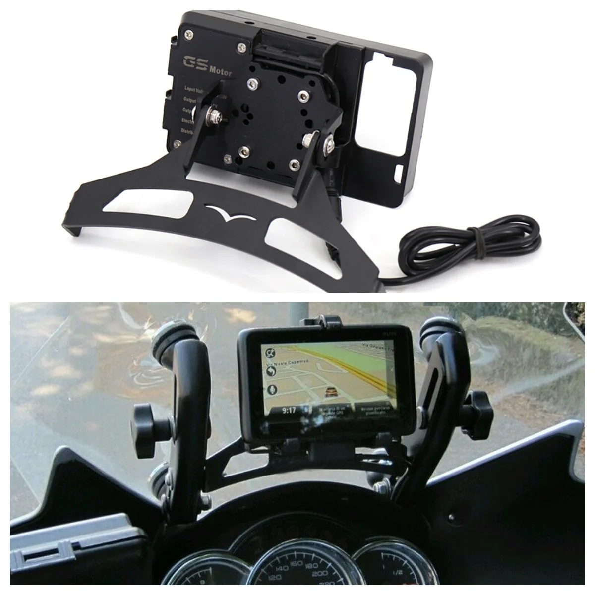 Motorcycle Navigation Bracket For GUZZI NORGE 1200 GT 4V STELVIO NTX 1200 Charging Phone Holder GPS Stand Motorcycle Accessories