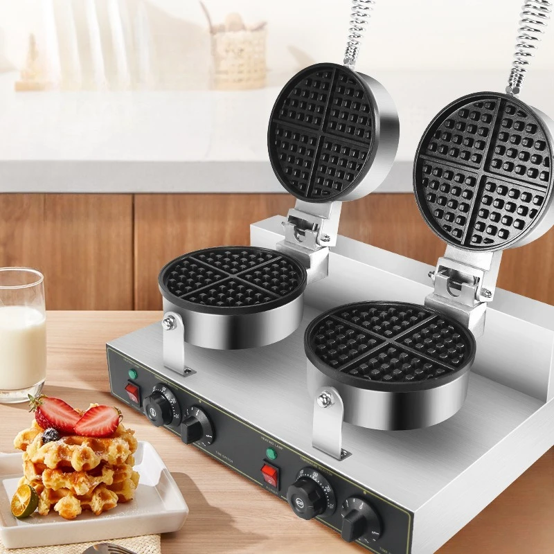 

Вафельница, хрустящая машина, коммерческая электрическая машина для выпечки с двойной головкой, электрическая форма для торта