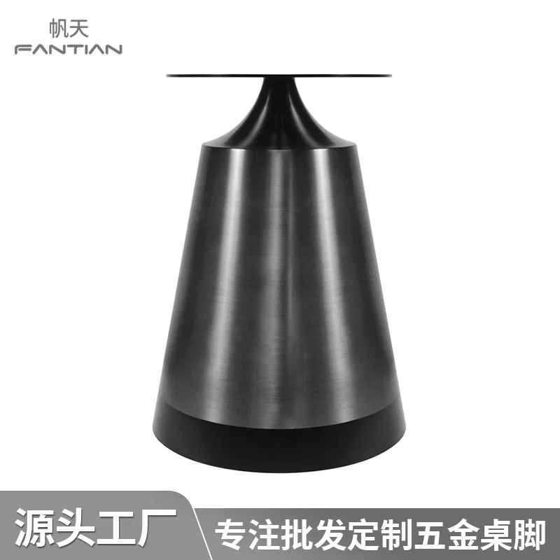 

Light luxury new stainless steel cone barrel weighted solid stone marble hotel hotel apartment restaurant dining table