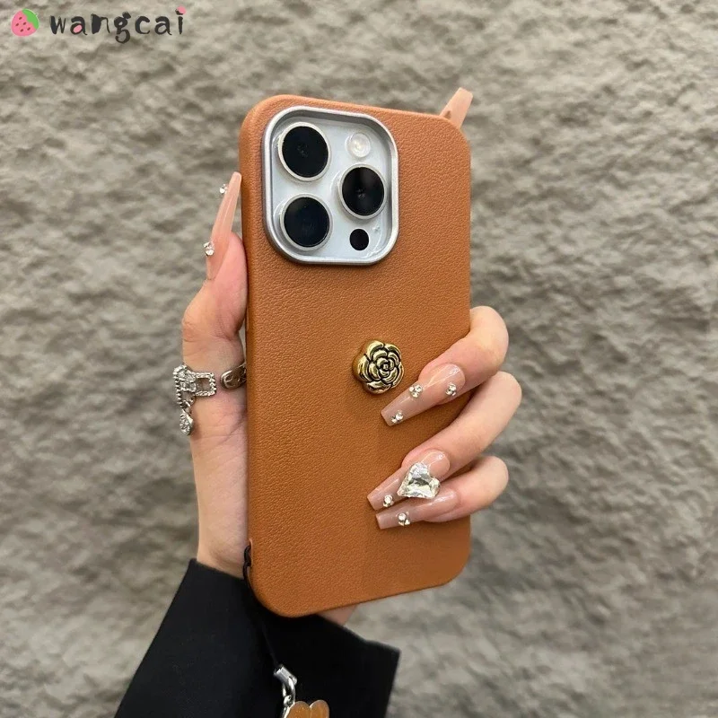 For Vivo Y200 Y200E Y100 Y17s T1 Pro Y20 Y20s Y20i Y20A Y20T Y20G Y12A Y12s Y11s S1 Pro Luxury Camellia Shockproof Soft Case