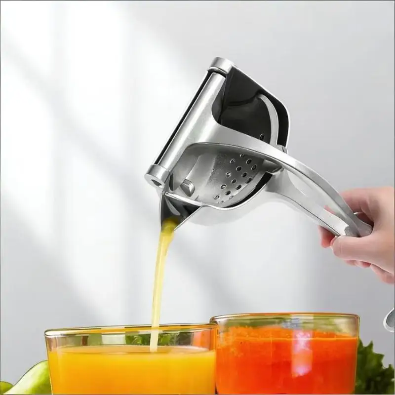 1Pcs Kitchen Bar Fruit Tools Manual Juice Squeezer Aluminum Alloy Hand Pressure Juicer Pomegranate Orange Lemon Sugar Cane Juice