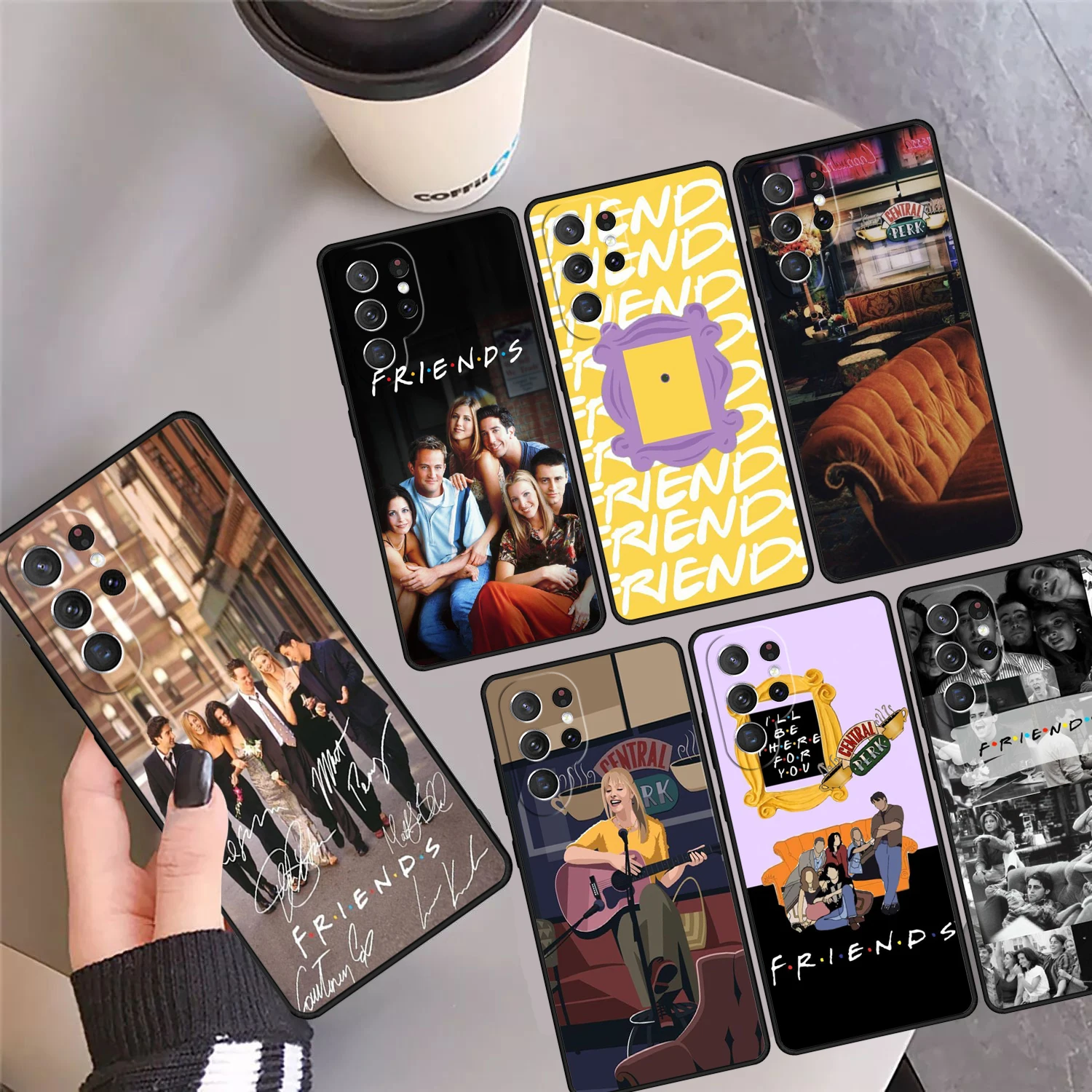 

Friends TV Central Coffee Phone Case Cover Coque For Samsung Galaxy S24 S25 Ultra 23 S22 Plus S21 FE S20 Note 10 Pro 20