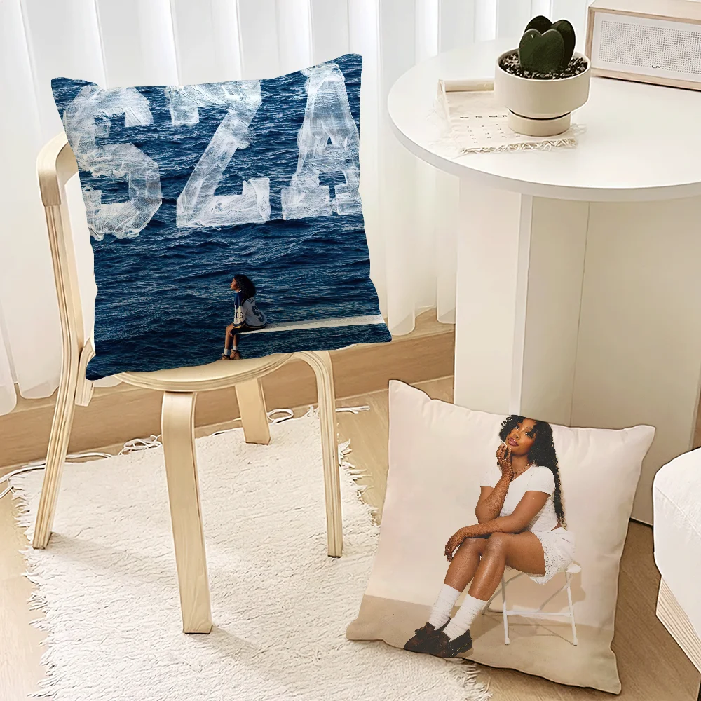 Singer S-SZA S-SOS Pillow Case Living Room Accent Couch Back Support Square Lounge Restful Nap Companion ﻿