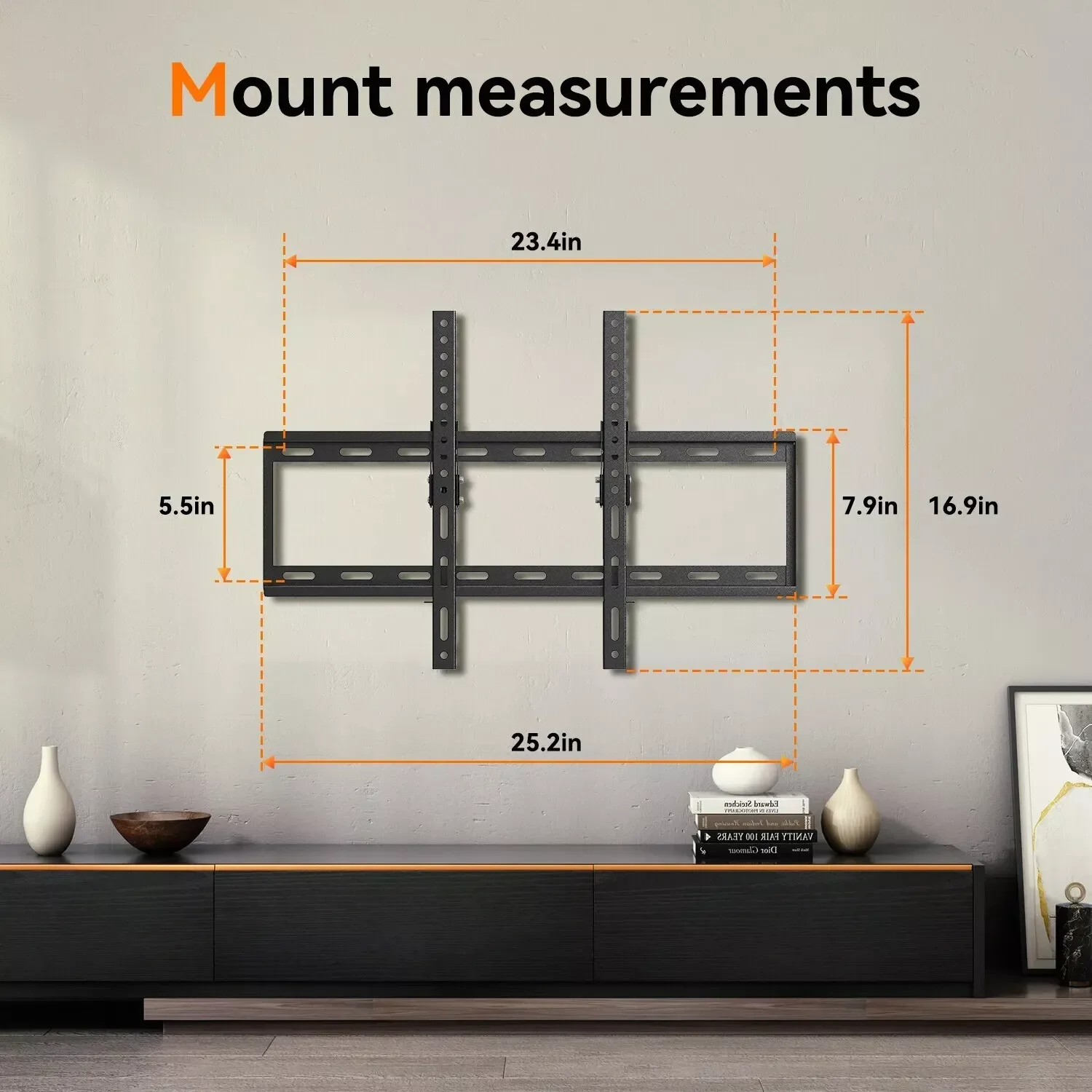 حامل شاشة مثبت على الحائط للتلفزيون الثابت، دعامة تلفزيون قابلة للتعديل مع مستوى منخفض، دعم تلفزيون مسطح، شاشة 32-70 بوصة