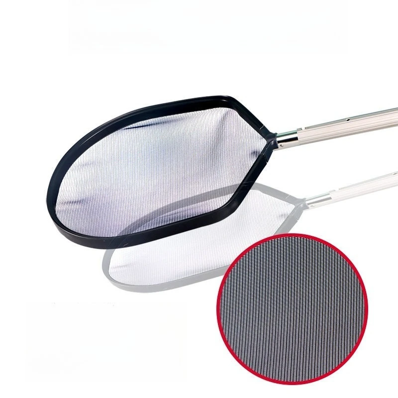 Black Aluminum Frame Pool Leaf Skimmer Net, Deep & Shallow Water Debris Collector for Swimming Pool and Pond Maintenance