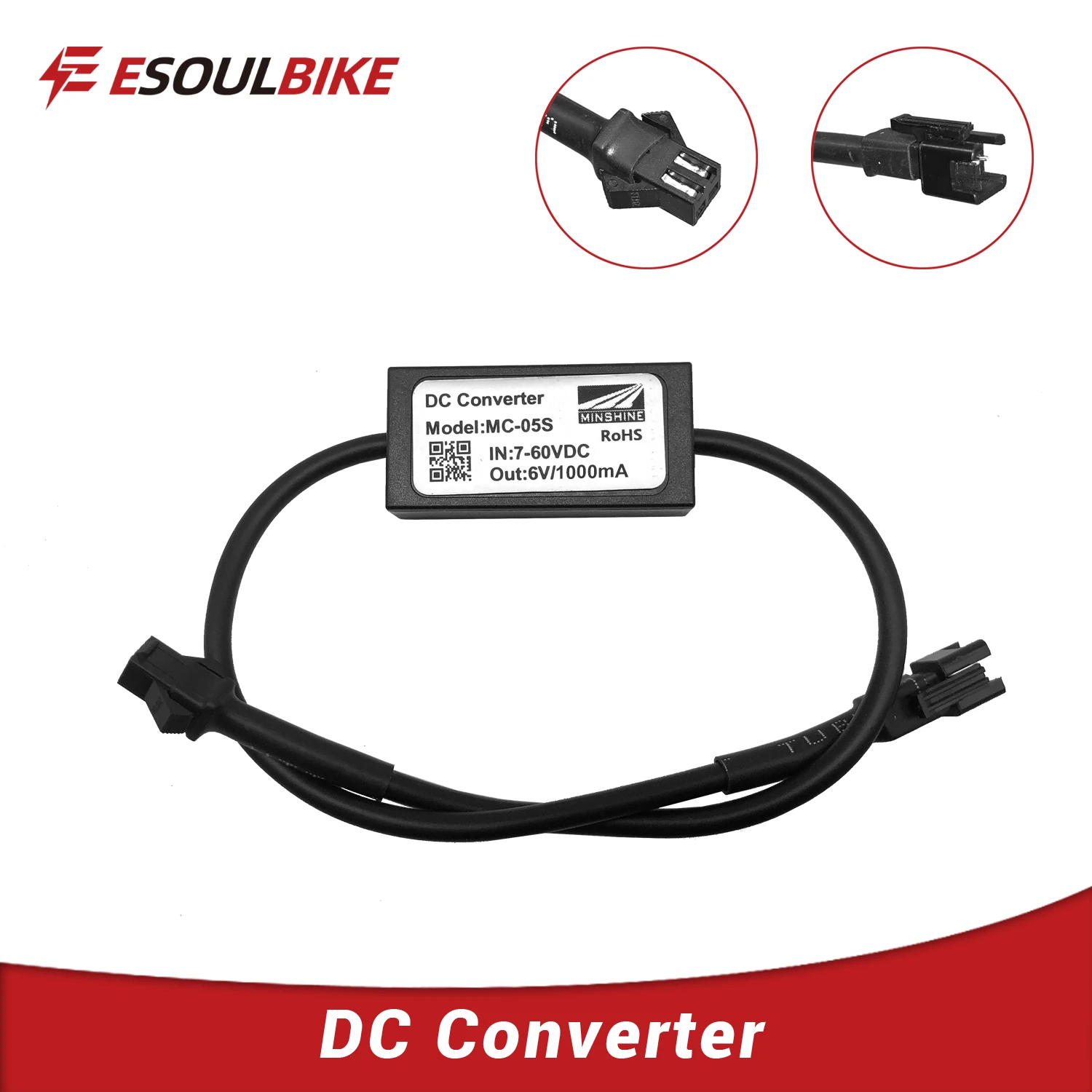 DC Converter 12V 24V 36V 48V 60V To 6V Ebike 6V Front Light Tail Light Function Electric Convertion Accessories