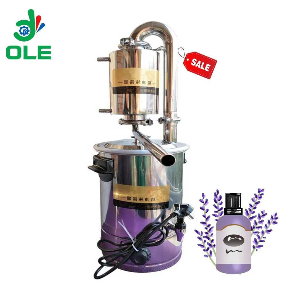 10L Household Plant Lavender Essential Oil Extract Machine With Glass Separator