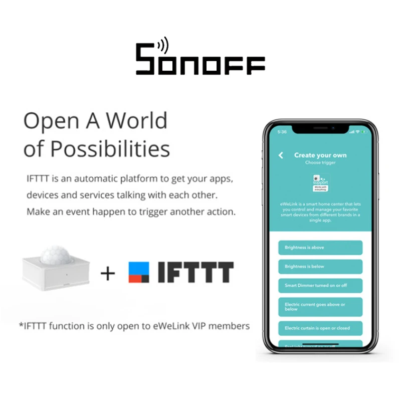 SONOFF PIR3-RF 모션 센서 433MHz RF PIR 존재 센서 EWelink APP 보안 경보 알림 작동 SONOFF RF 브리지