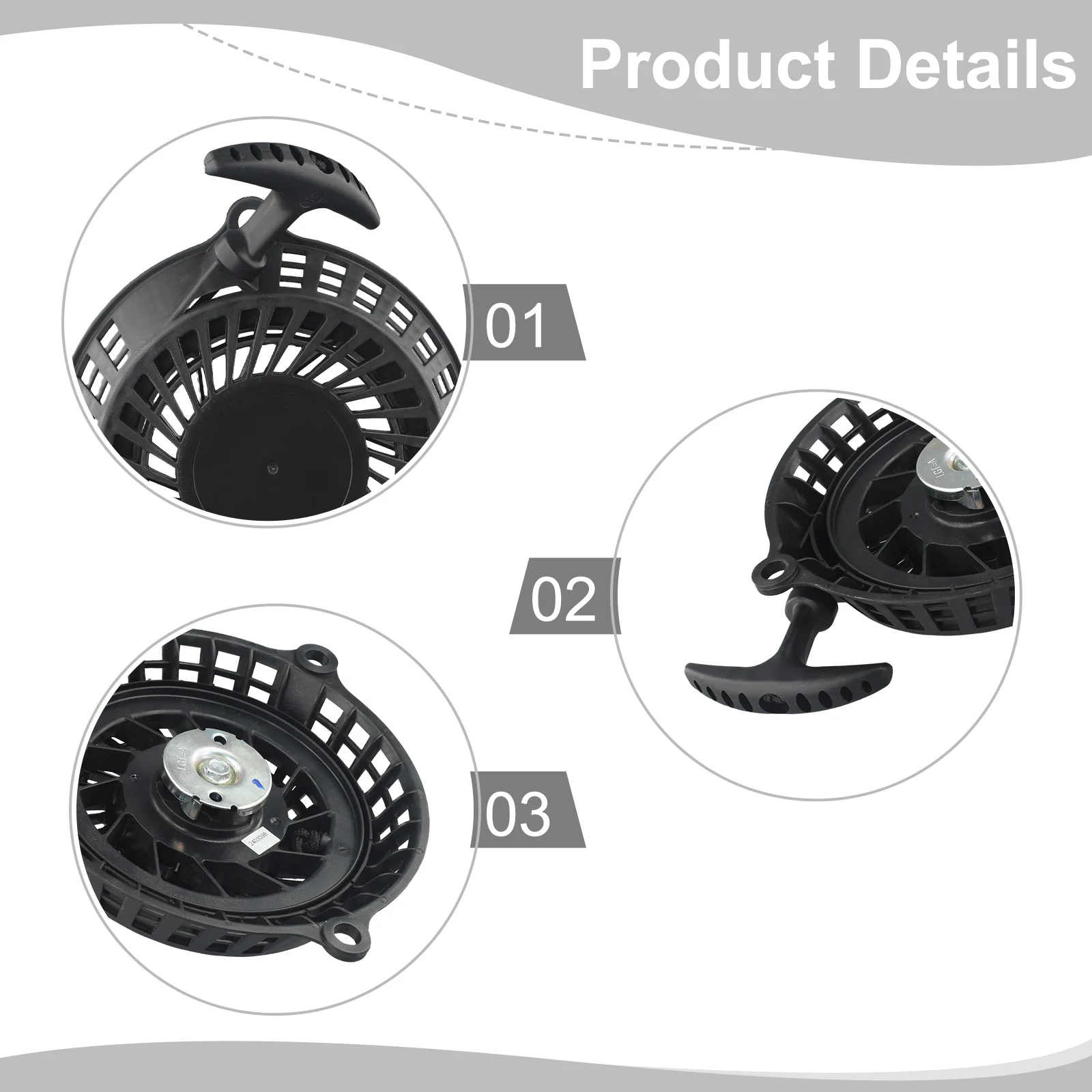 

Lawn Mover Recoil Starter 951-14396 Black Easy Installation For 751-14396 Operate Smoothly New Sturdy Lawn Mover