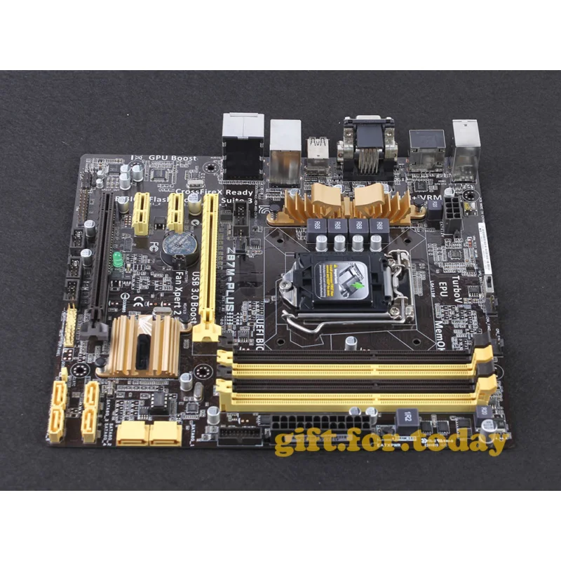 PARA ASUS Z87M-PLUS LGA 1150 Intel Z87 DDR3 DVI HDMI VGA USB3.0 Placa-mãe com E/S