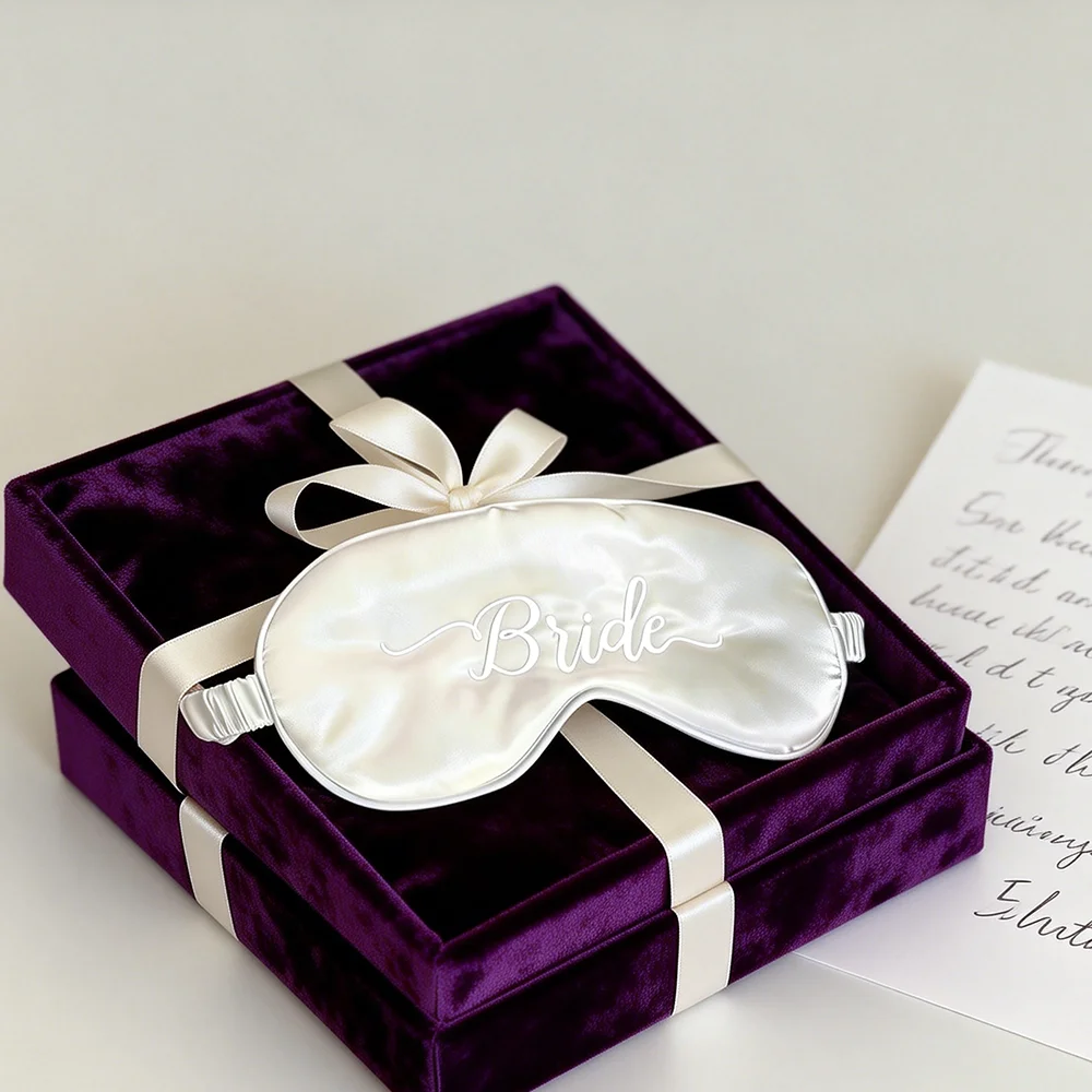 Augenmaske für die Braut zum Hochzeitstag, Brautjungfernparty-Zubehör, Brautparty-Dekoration, Geschenk für Brautjungfern – Detail 1