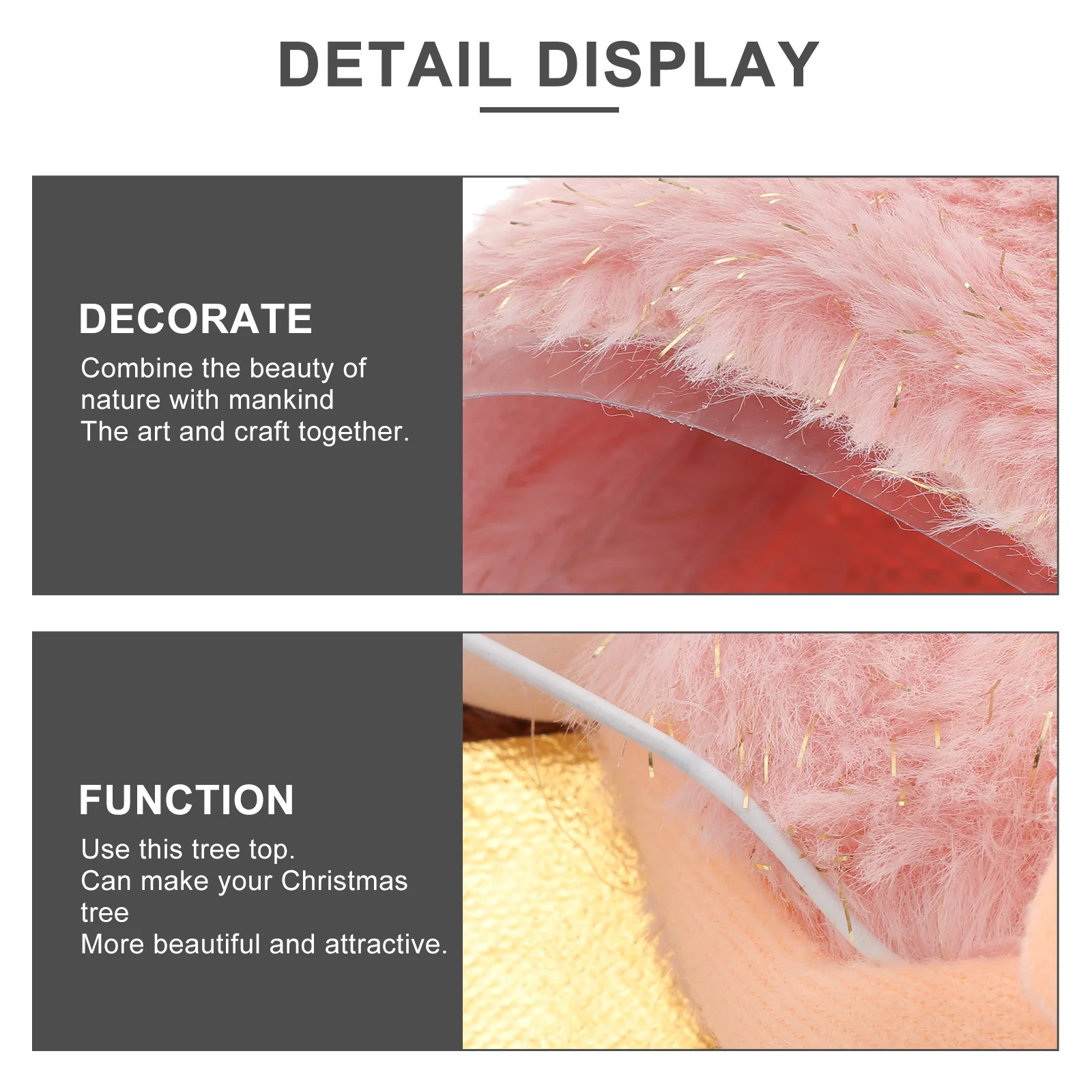 

1pc Christmas Angel Tree Topper Pretty Desktop Decorations For Xmas Tree Festival Party Supplies Ornament Decor