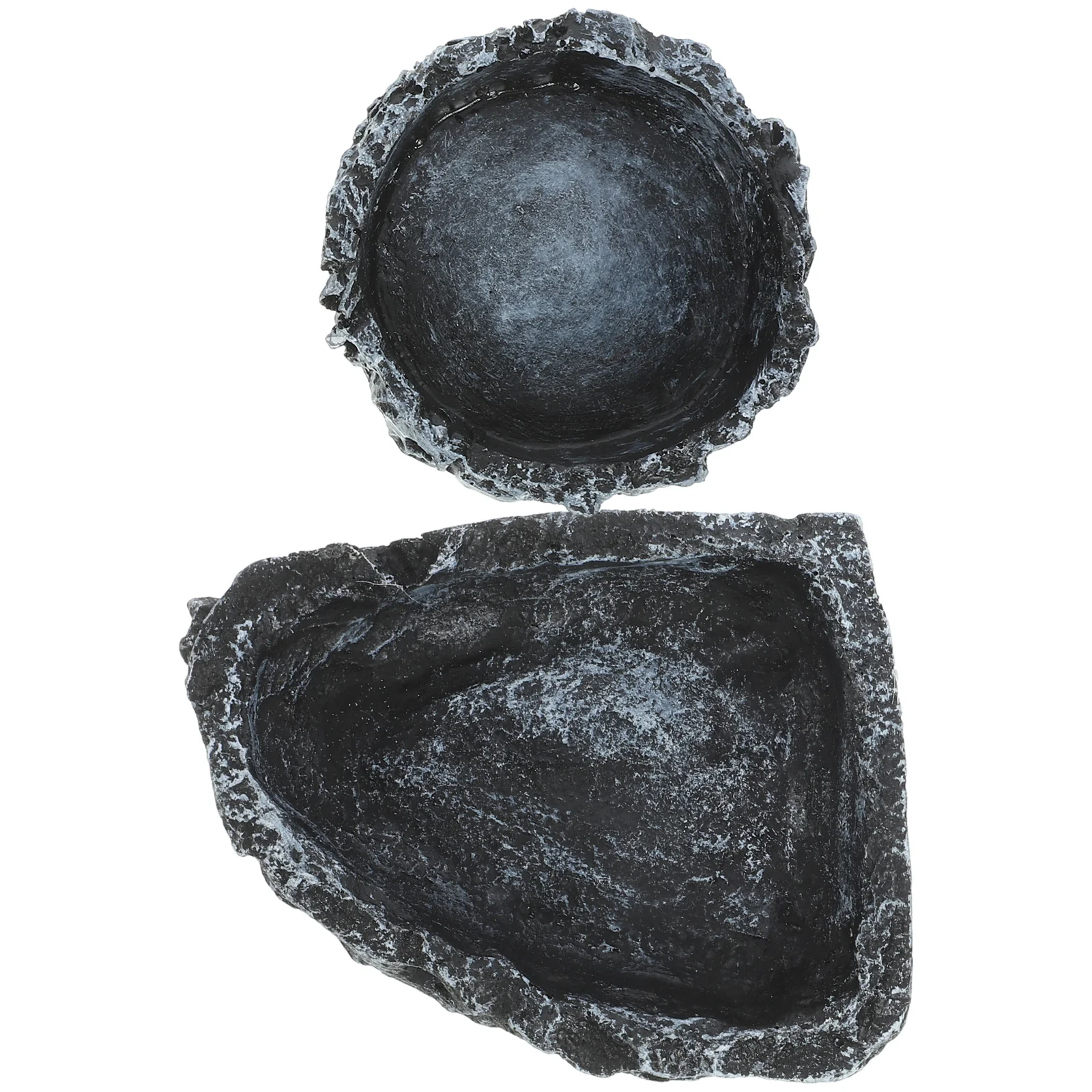 

2Pcs Tortoise Water Dish Reptile Food Container Strong Resin Material No Feeder for Gecko Lizard Chameleon