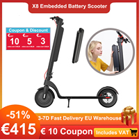 X8 Electric Scooter 350W Motor 10AH Embedded Battery Electric Scooter 45KM Max Range 10Inch Off Road Adults Folding EScooter