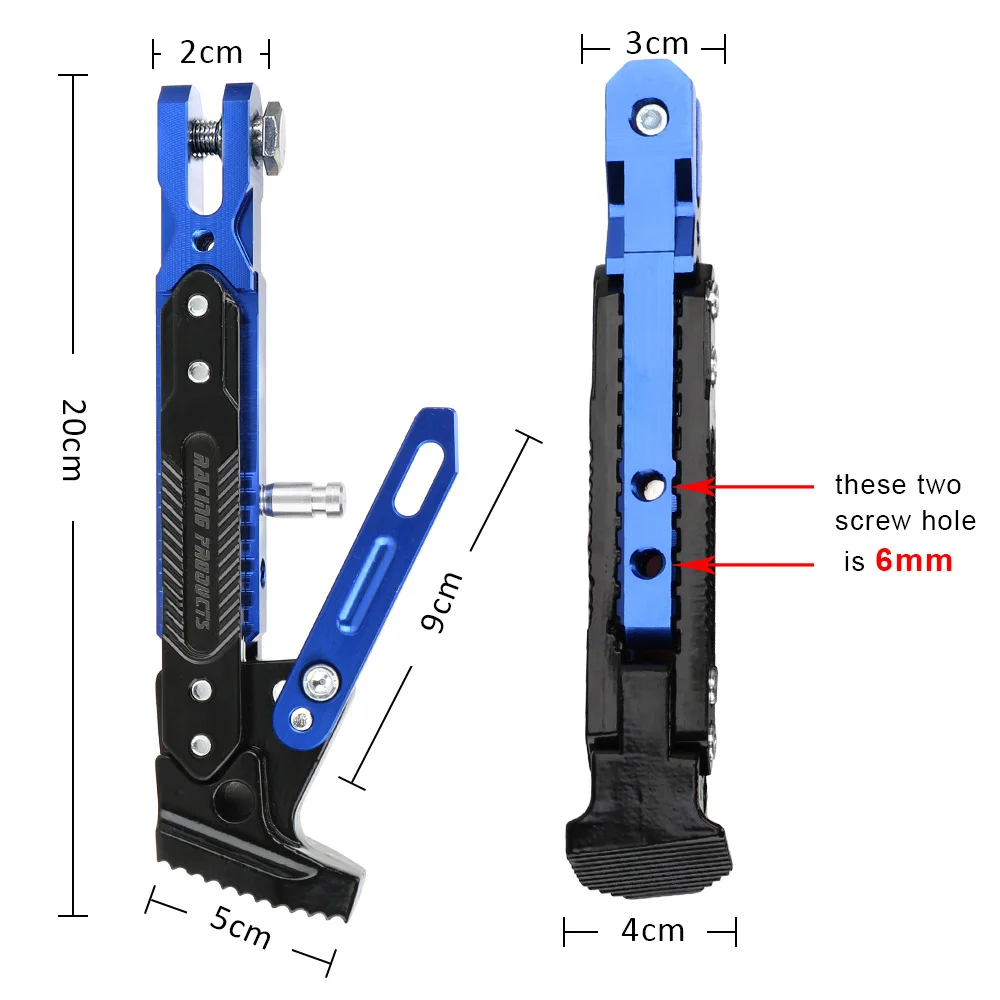 Support latéral de pied CNC pour moto électrique Hurbike, accessoires de moto, support de stationnement réglable