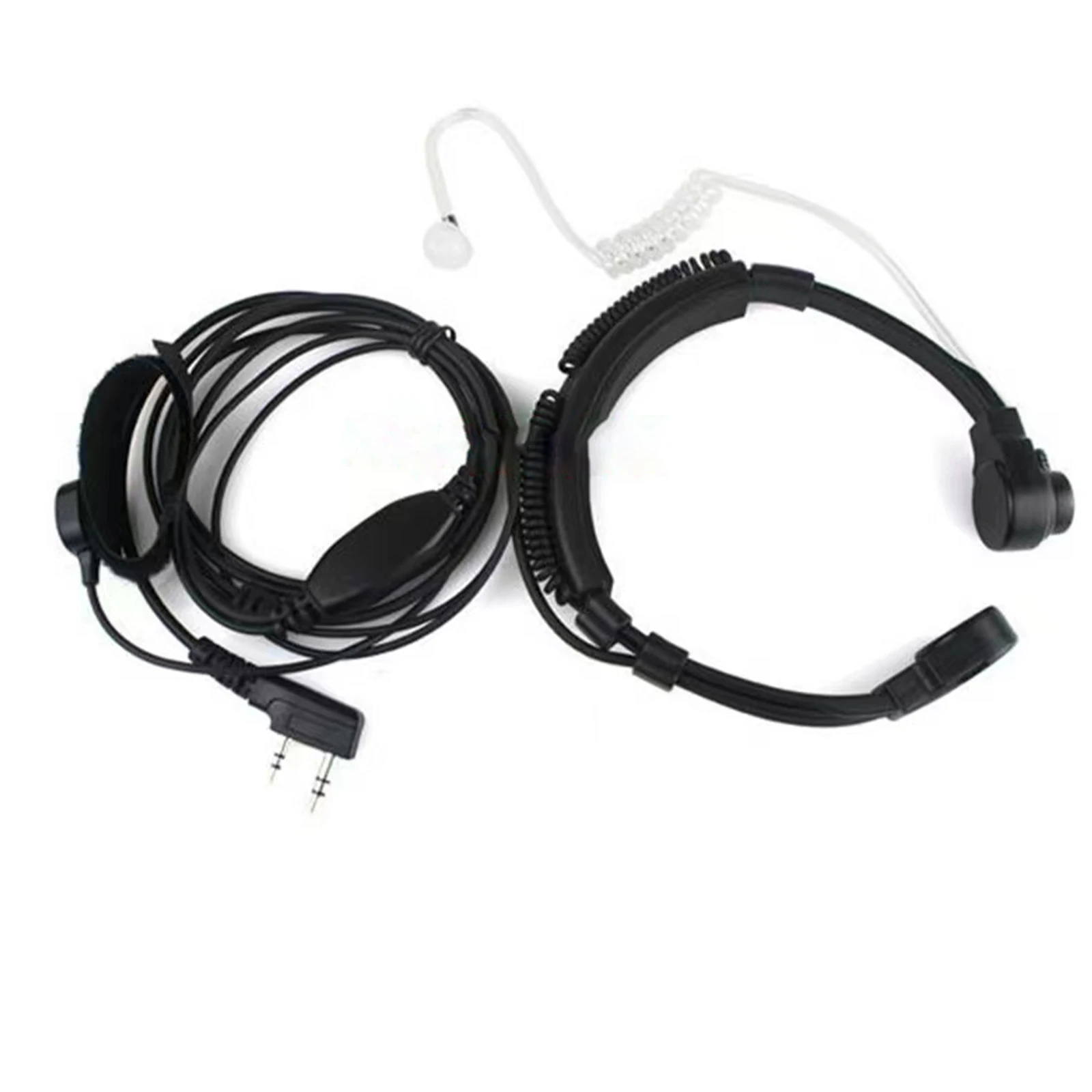 Throat Mic Walkie-Talkie Headset Transceiver Covert Tube Finger PTT Earpiece For Kenwood Baofeng UV 5R UV 82 BF-888 BF-777 Radio