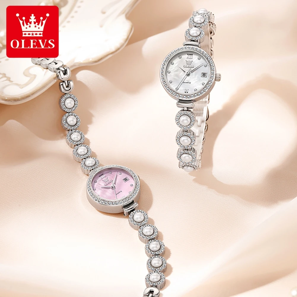 OLEVS 5635 Quartz Watch For Women Fashion Luxury Calendar Elegant Ladies Wristwatch Top Brand Original Waterproof Woman Watches