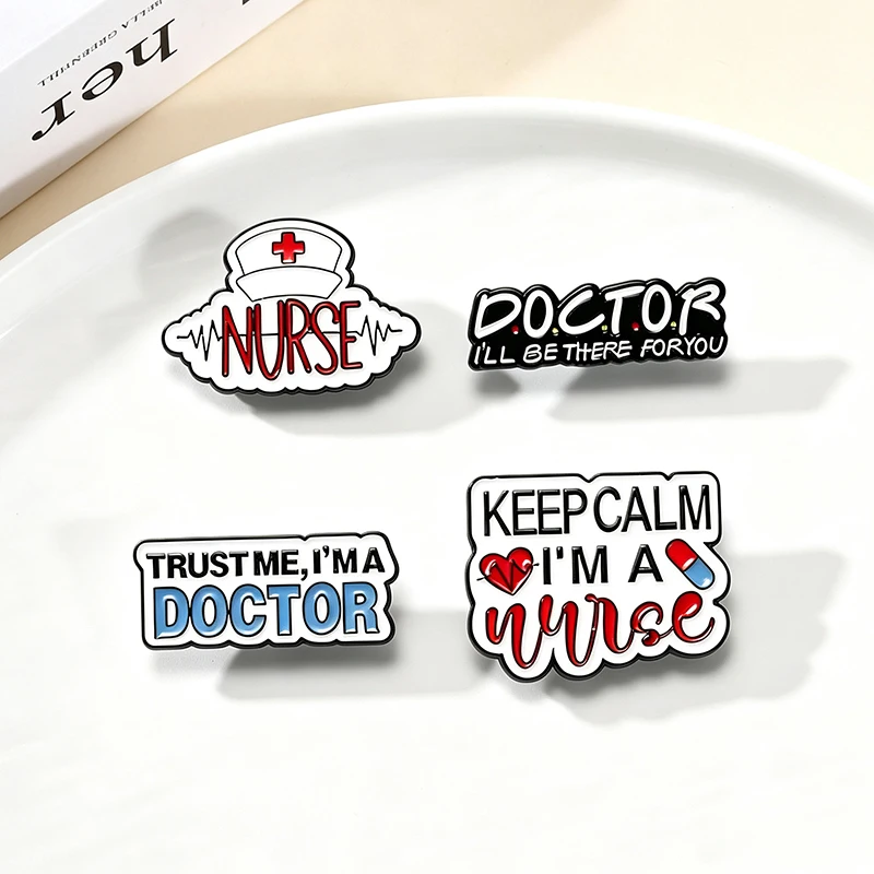New Cute Hospital Health Nurse Cartoon Enamel Brooch Badge Jewelry For Bag Clothing Backpack Party