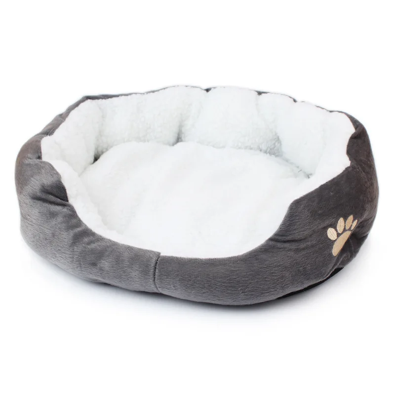 Pet Dog Bed Cashmere Warming Hot Dog Bed House Soft Dog Lounger Nest Dog Baskets Fall Winter Plush Kennel for Cat Puppy Supplies