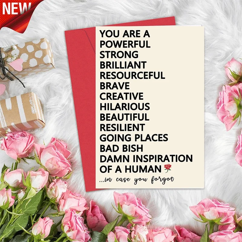 

Inspirational Affirmation Greeting Card, Motivational Empowering Quote Card, Uplifting Encouragement Card for Wome