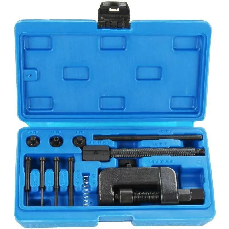 

Motorcycle Chain Breaker Set Chain Removal Tool Chain Cutter and Riveter Kit for Cam and 35 to 630 Chains Motorcycle Bike, ATV
