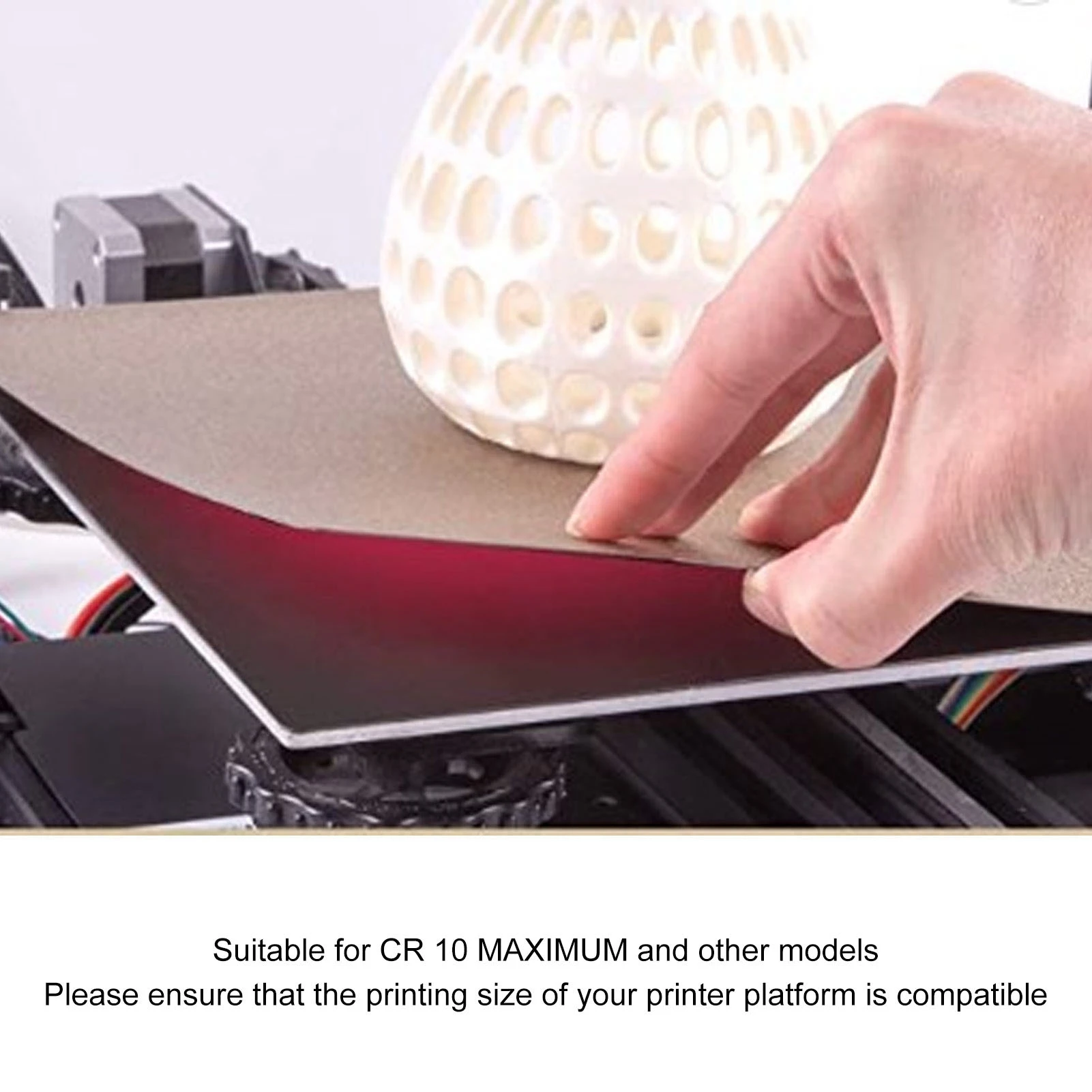 لوحة بناء الطابعة ثلاثية الأبعاد 430 × 430 مم مزدوجة الجوانب PEI سطح بناء فولاذي مرن مع ورقة مغناطيسية ناعمة لـ Anycubic Kobra2 MAX #3