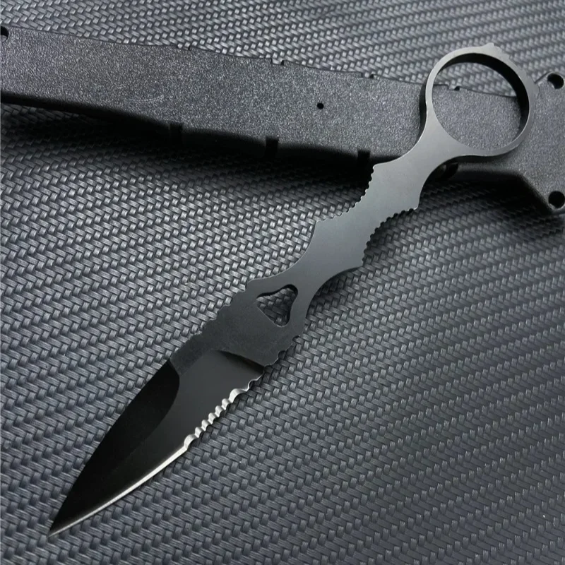 New SOCP Spear Point BM 176 with Kydex Sheath Half Serrated Blade Tactical Knife Bushcraft Mini Pocket Survival Camping EDC Tool